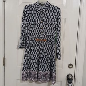 Womens Always Indigo Printed Dress